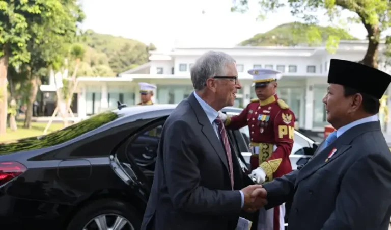 Prabowo Presiden Terima Kunjungan Bill Gates Pendiri Microsoft di Istana Merdeka