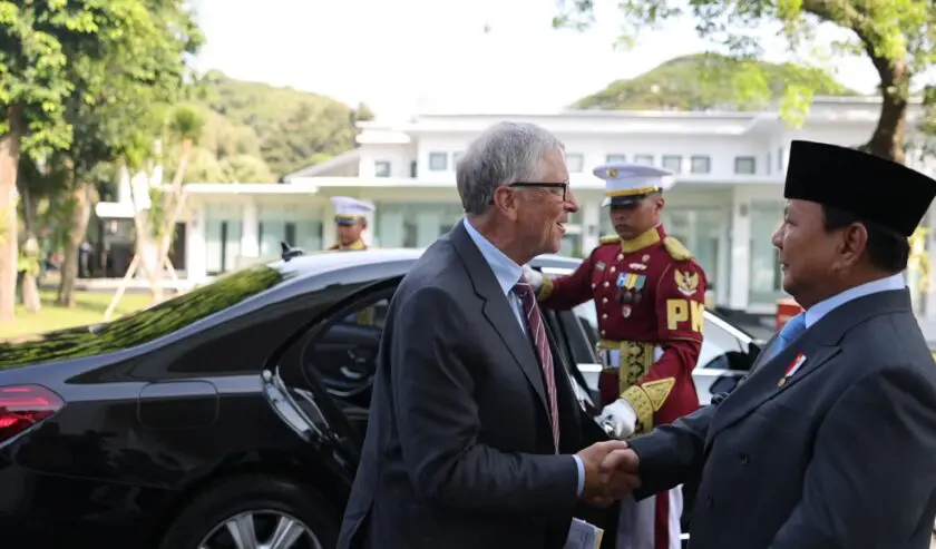 Prabowo Presiden Terima Kunjungan Bill Gates Pendiri Microsoft di Istana Merdeka